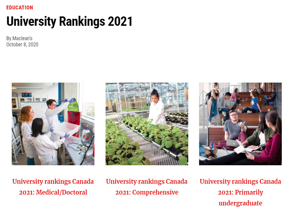 2021麦考林加拿大大学排名发布，今年有哪些新变化？